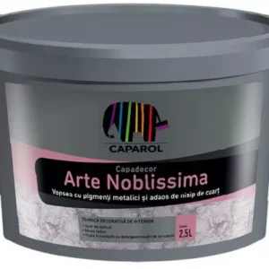 Arte Noblissima - Vopsea decorativă pentru interior cu efect metalizat și adaos de nisip de cuarț, 1.25 l - CD ARTE NOBLISSIMA LAGO 50 MET
