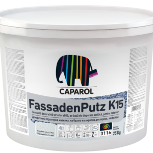 Fassadenputz K15 - Tencuială decorativă - structură bob lângă bob, granulă de 1,5 mm, 3D-System PLUS OFF WHITE 50