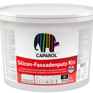 Silicon-Fassadenputz K15 - Tencuială decorativă - structură bob lângă bob, granulă de 1,5 mm, 3D-System PLUS OFF WHITE 50