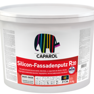 Silicon-Fassadenputz R20 - Tencuială decorativă - structură zgâriată, granulă de 2,0 mm, 3D-System PLUS OFF WHITE 50