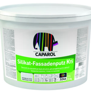 Silikat-Fassadenputz K15 - Tencuială decorativă - structură bob lângă bob, granulă de 1,5 mm, 3D-System PLUS OFF WHITE 50